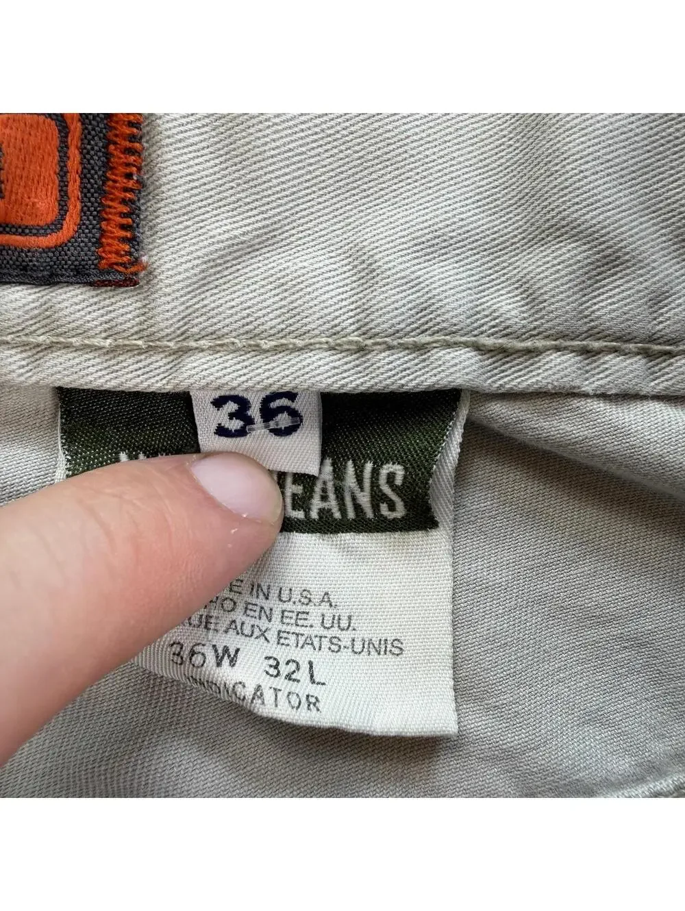 Vintage JNCO Jeans J375T Khaki Cargo Pants Made In USA 36x32 Wide Leg Y2K Skater